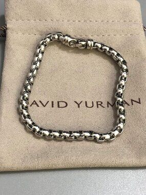 David Yurman Bel Aire Box Chain Bracelet Sterling Silver, 3.6mm, 23cm